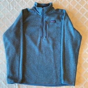 Men’s Patagonia 1/4 zip better sweater pigeon blue - large